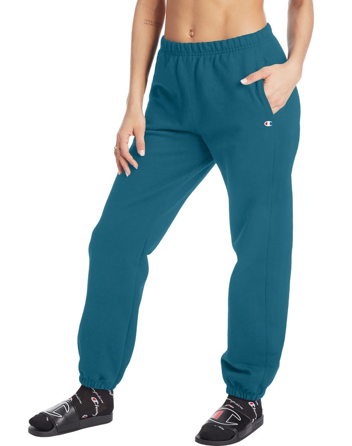 Champion Womens Sweatpants NZ - Reverse Weave Boyfriend Blue ( 2438-CDGHX )